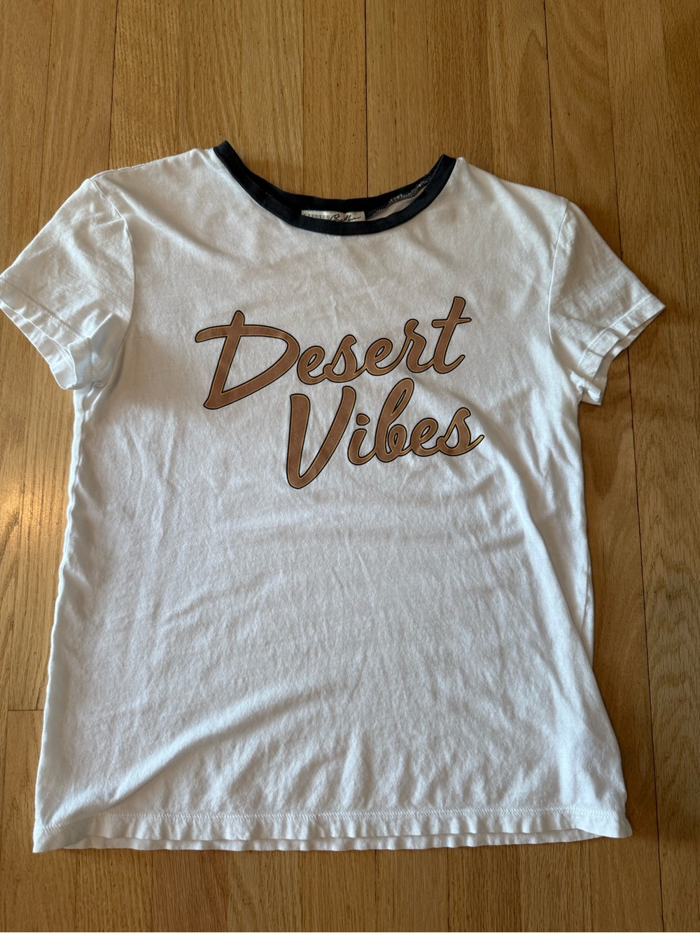 Express White Tee with charcoal grey Trim